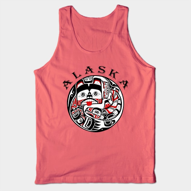 Alaska - Bear and Salmon Tank Top by Featherlady Studio